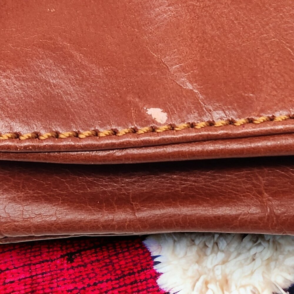 Gianni Bini Reddish Brown Faux Leather Hobo Shoulder Handbag Purse Tote Buckle - Picture 9 of 9